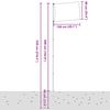 vidaXL Irsk flagg og stang 5,55 m aluminium