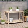 vidaXL Pottebord med hylle 108x50x75 cm heltre furu