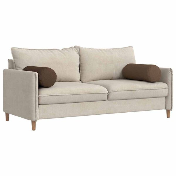 vidaXL Bolster puter 2 pcs Brun Ø 25 x 70 cm stoff