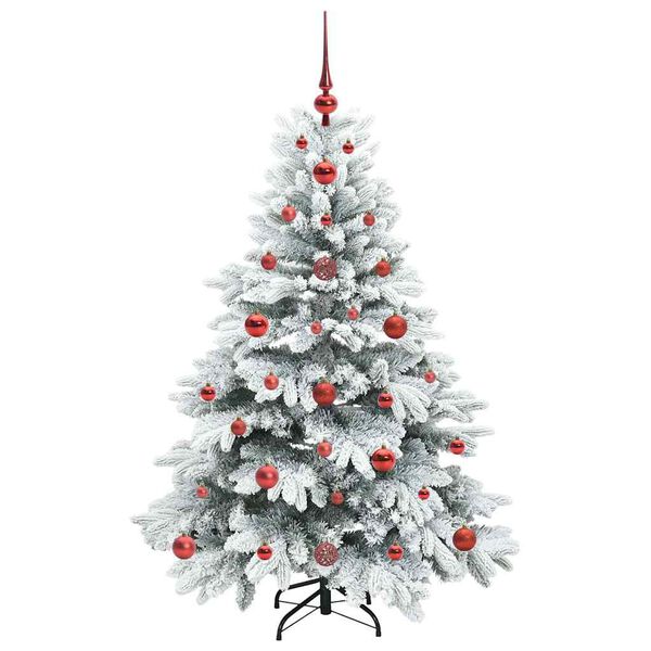 vidaXL Kunstig juletre med 150 LED med stativ Hvit 120 cm PE og PVC