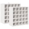 vidaXL Vinhylle 2 stk. Hvit 56 x 25 x 56 cm Massiv furu