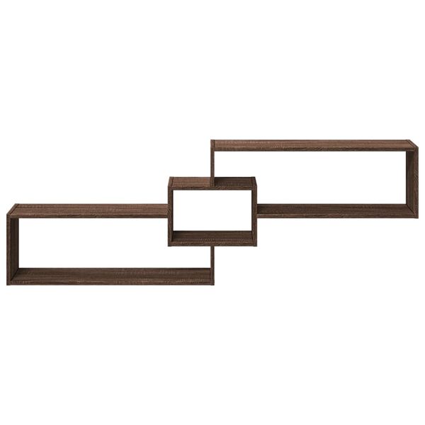 vidaXL Veggskap 158x18x53 cm brun eik konstruert tre