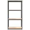 vidaXL Hyller 4 lag 2 stk antrasitt st&aring;l og konstruert tre