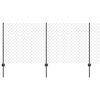 vidaXL Kjedet link gjerde med stolpe 10 x 1 m (B x H) PVC-belagt st&aring;l
