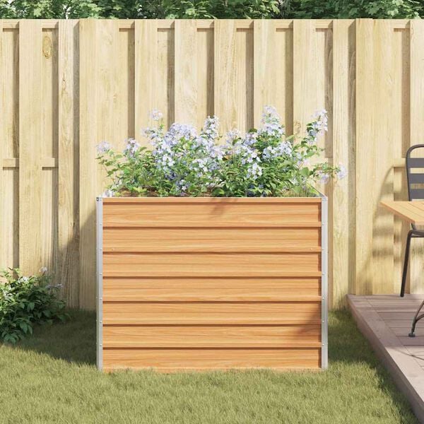 vidaXL H&oslash;ybed Lys Brun 100 x 100 x 77 cm Galvanisert St&aring;l