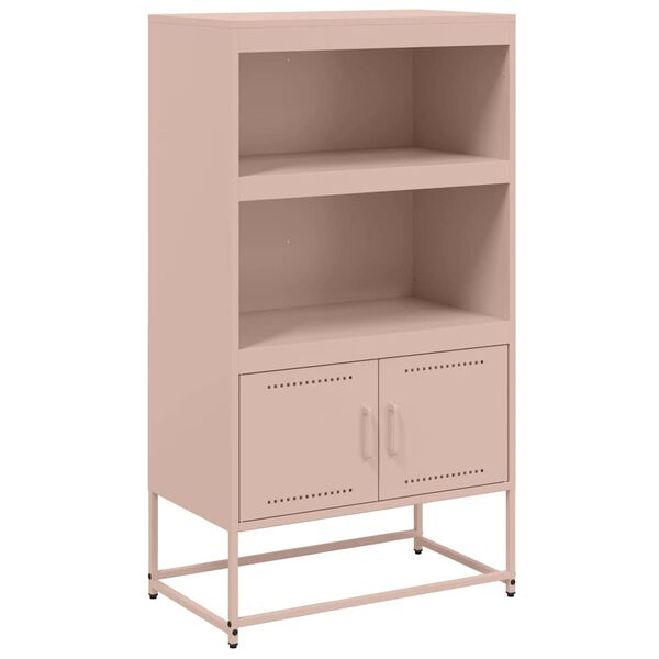 vidaXL Highboard rosa 68,5x38,5x123,5 cm stål