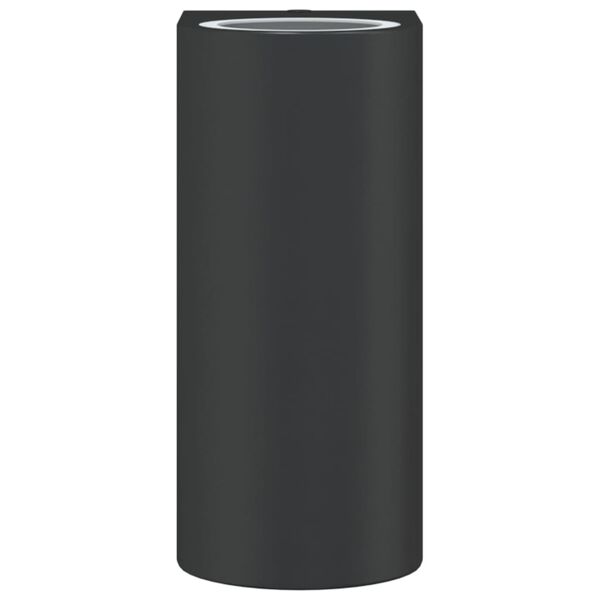 vidaXL Veggmontert utelampe svart st&oslash;pt aluminium