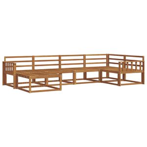 vidaXL Utend&oslash;rs sofa-sett 6 pcs Naturlig Solid akasietre