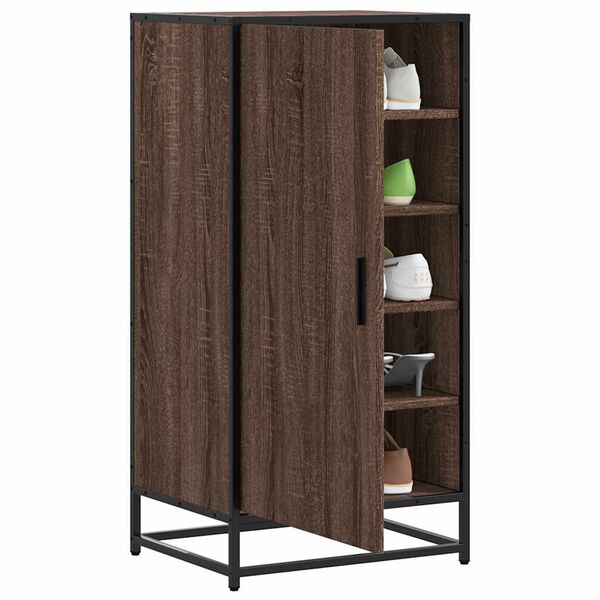 vidaXL Skohylle brun eik 48x38x97,5 cm konstruert tre