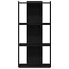 vidaXL Bokhylle 3 etasjer svart 60x30x120 cm konstruert tre