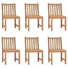 vidaXL Hagestoler 6 stk heltre teak