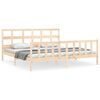 vidaXL Sengeramme med madrass 200x200 cm heltre furu