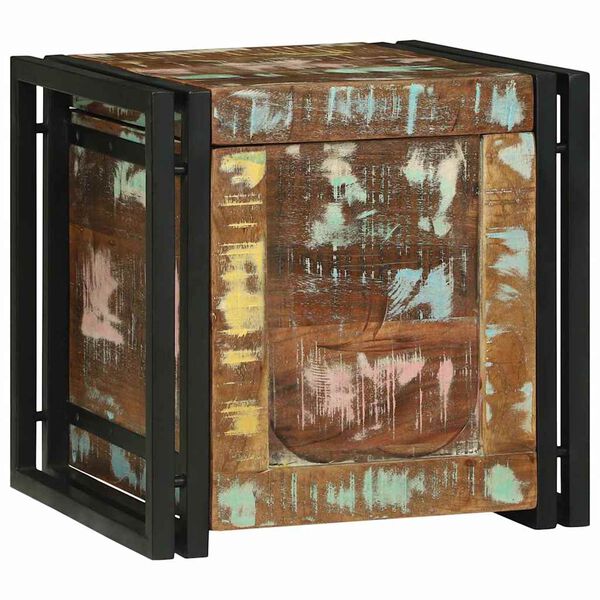 vidaXL Lagringsboks Brunt og svart 40 x 40 x 40 cm Massivt akasietre