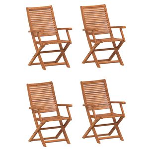 vidaXL Klappstoler 4 stk 57x66x95 cm heltre akasie