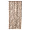vidaXL Fluegardin beige og m&oslash;rkebrun 90x220 cm chenille