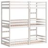vidaXL Trippel køyeseng hvit 80x200 cm heltre furu