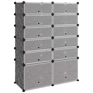 vidaXL Skostativ svart 94x37x125 cm PP