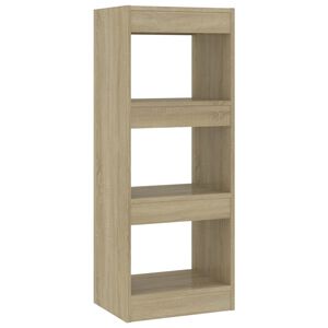 vidaXL Bokhylle/romdeler sonoma eik 40x30x103 cm konstruert tre