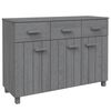 vidaXL Skjenk HAMAR m&oslash;rkegr&aring; 113x40x80 cm heltre furu