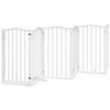 vidaXL Hundeport sammenleggbar 6 paneler hvit 300 cm poppeltre