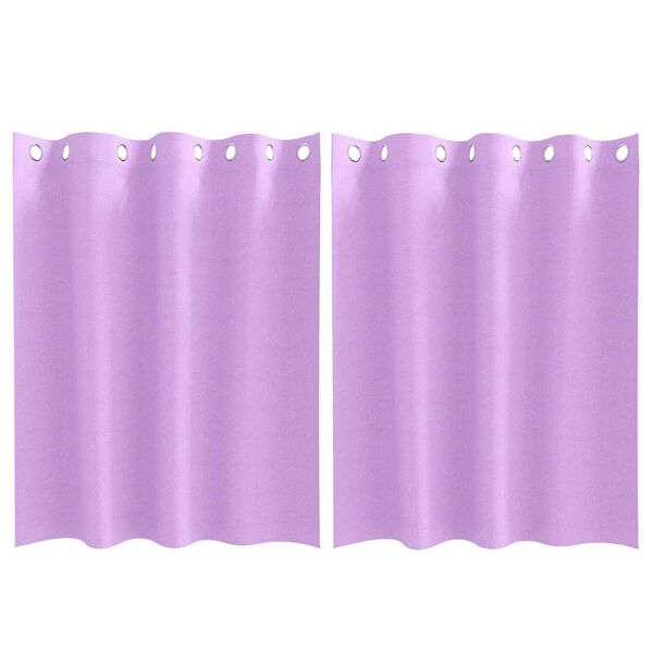 vidaXL Mørkleggende Gardiner med Ringer 2 pcs Lilla 140 x 140 cm