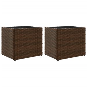 vidaXL Plantekasser 2 stk brun 36x30x32 cm polyrotting