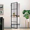 vidaXL Innerd&oslash;r svart 76x201,5 cm herdet glass og aluminium slank
