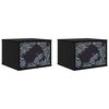 vidaXL Vegghengt nattbord DOKKUM 2 stk. Svart eik 36 x 33 x 25 cm