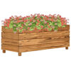 vidaXL H&oslash;ybed 100x40x38 cm resirkulert teak og st&aring;l