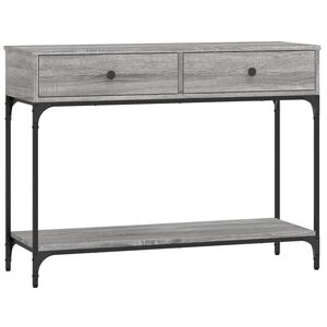 vidaXL Konsollbord gr&aring; sonoma 100x34,5x75 cm konstruert tre