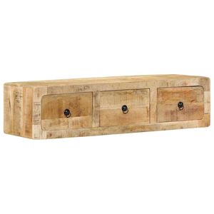 vidaXL Veggmontert TV-benk 100x32x25 cm grovt heltre mangotre