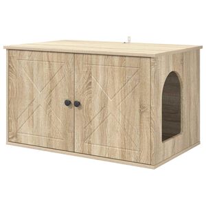 vidaXL Katt Hus Sonoma 85 x 55 x 50,5 cm Konstruert tre