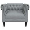 vidaXL Chesterfield sofa stol Lysegrå 78.5 x 74.5 x 74.5 cm stoff