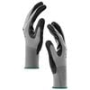 vidaXL Arbeidshansker 12 pcs Grå og svart 11 / XXL Polyester