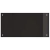 vidaXL Kjøkkenbakplate Svart 80 x 40 cm herdet glass