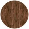 vidaXL Bordplate &Oslash; 60 x 2,5 cm Rund Massivt Eiketre M&oslash;rk brun