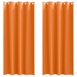 vidaXL M&oslash;rkleggende Gardiner med Ringer 2 pcs Lys Oransje 245 x 140 cm