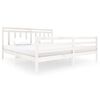 vidaXL Sengeramme hvit heltre 200x200 cm