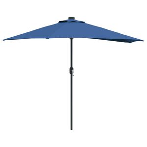 vidaXL Hageparasol 294 x 150 x 224 cm Polyester og st&aring;l Azurbl&aring;