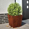 vidaXL Hageplanter 2 stk 40x40x40 cm oksidert st&aring;l