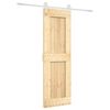 vidaXL Skyved&oslash;r Naturlig og Hvit 70 x 210 cm Massiv Furu Tre