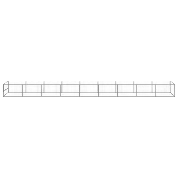 vidaXL Hundeg&aring;rd s&oslash;lv 9 m&sup2; st&aring;l