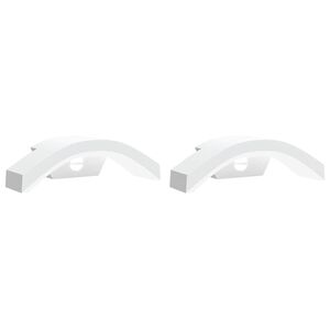 vidaXL Veggmonterte LED-utelamper sensorer 2 stk hvit st&oslash;pt aluminium