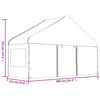 vidaXL Paviljong med tak hvit 8,92x5,88x3,75 m polyetylen