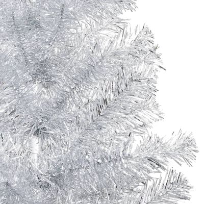 vidaXL Kunstig juletre med stativ sølv 240 cm PET
