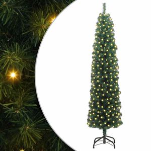 vidaXL Kunstig juletre med 300 LED gr&oslash;nn 180 cm PVC og st&aring;l og plast