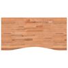 vidaXL Bordplate 100x(45-50)x2,5 cm heltre b&oslash;k