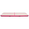 vidaXL Oppblåsbar gymnastikkmatte med pumpe 300x100x20 cm PVC rosa