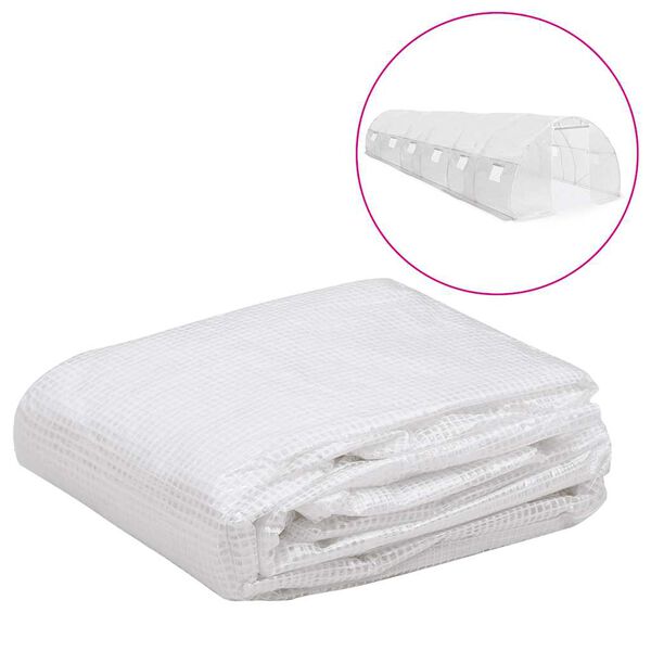 vidaXL Erstattningstrekk til drivhus (27 m²) 3x9x2 m gjennomsiktig