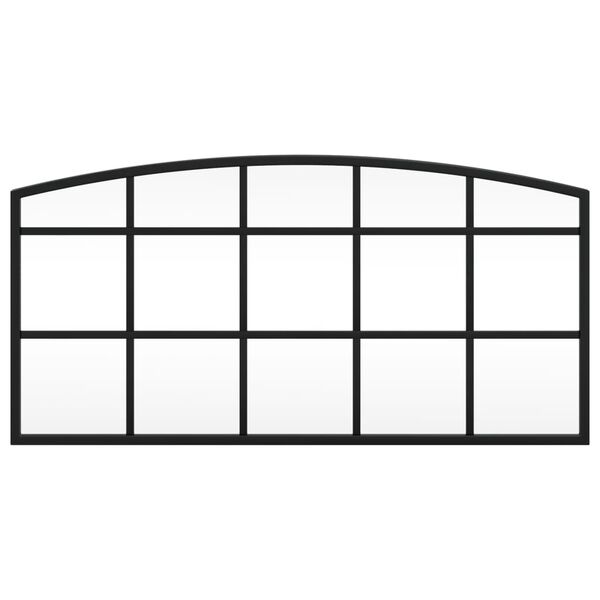 vidaXL Veggspeil svart 60x30 cm buet jern